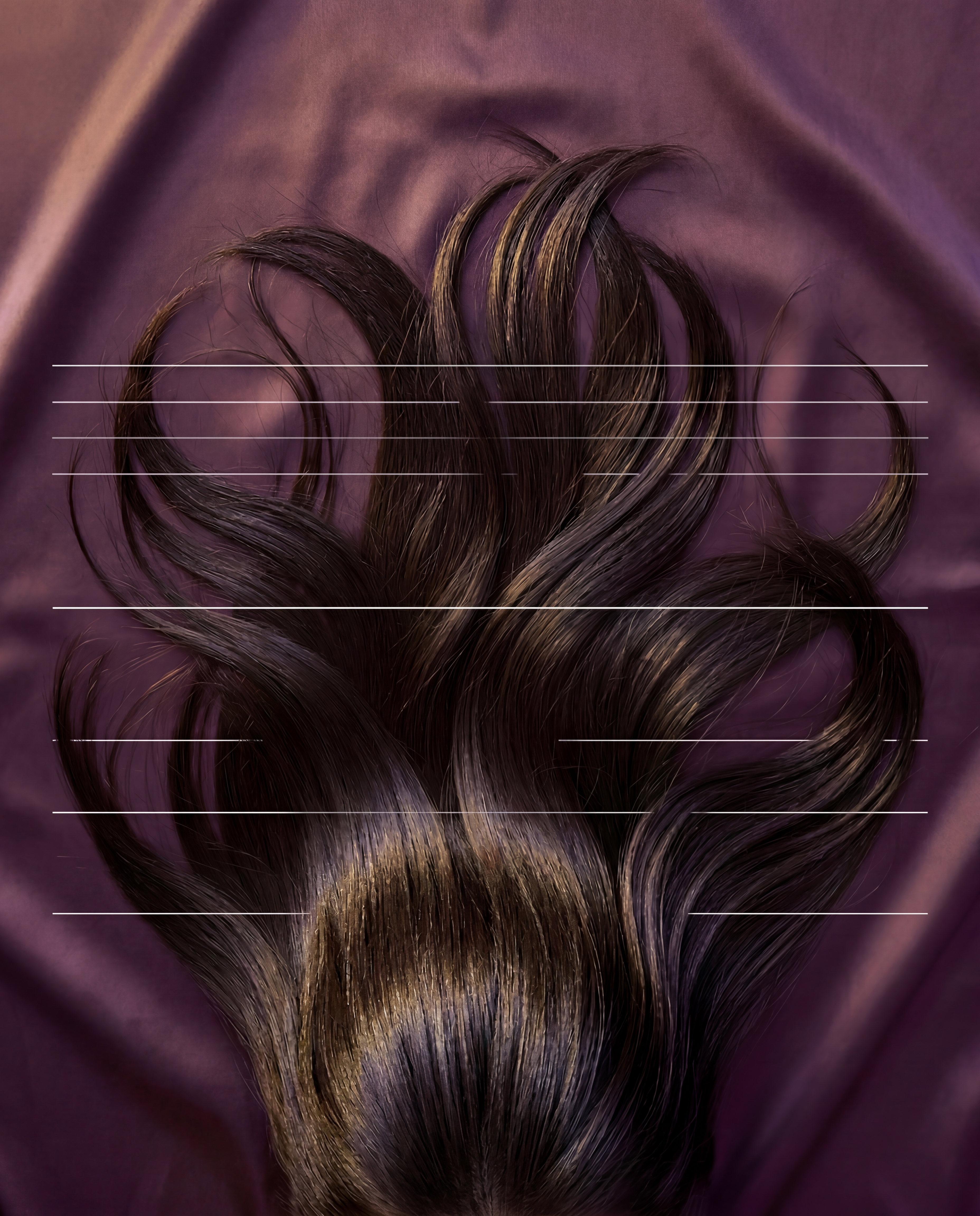 Lines on silk hair